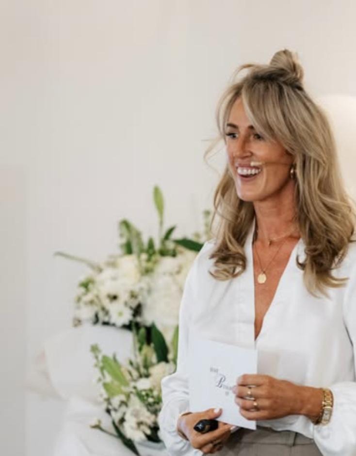 Susie Batista speaking at a Just Build It event